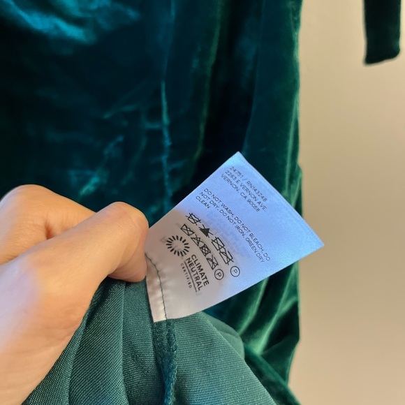 Reformation Emerald Velvet Minna Dress - Picture 14 of 15